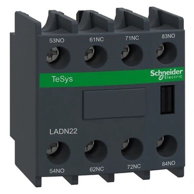 Schneider LADN22 Front Con/Blk 2NO+2NC