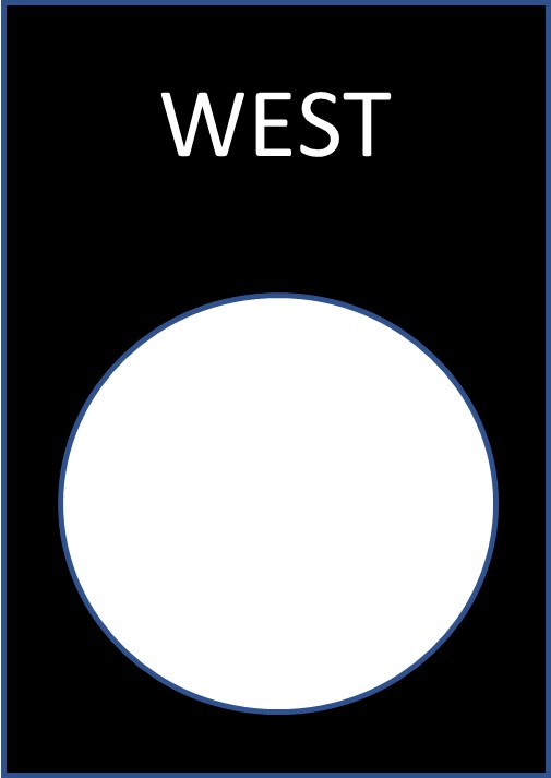 Engraved Legend White on Black - West